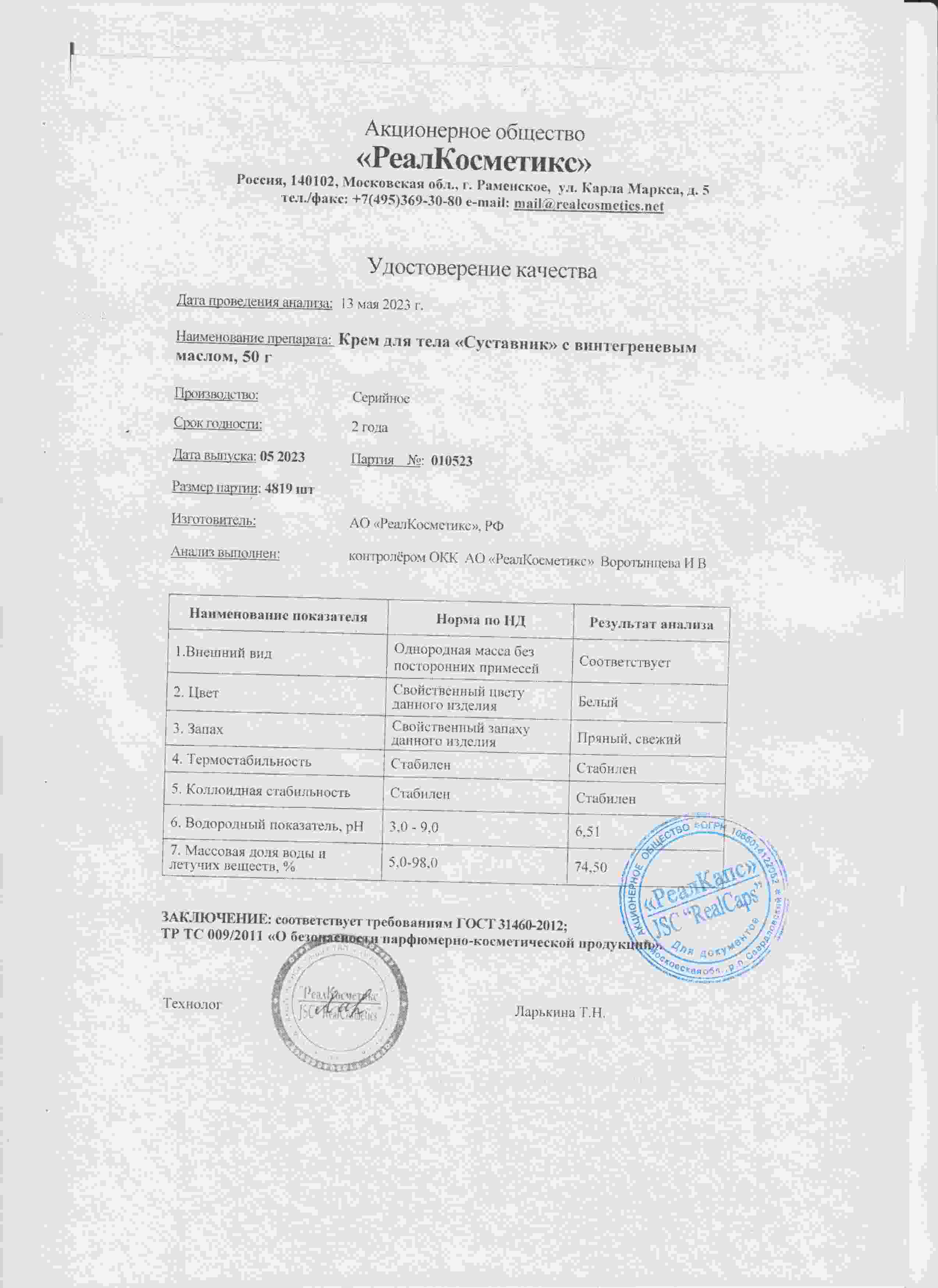 Паспорт №052023